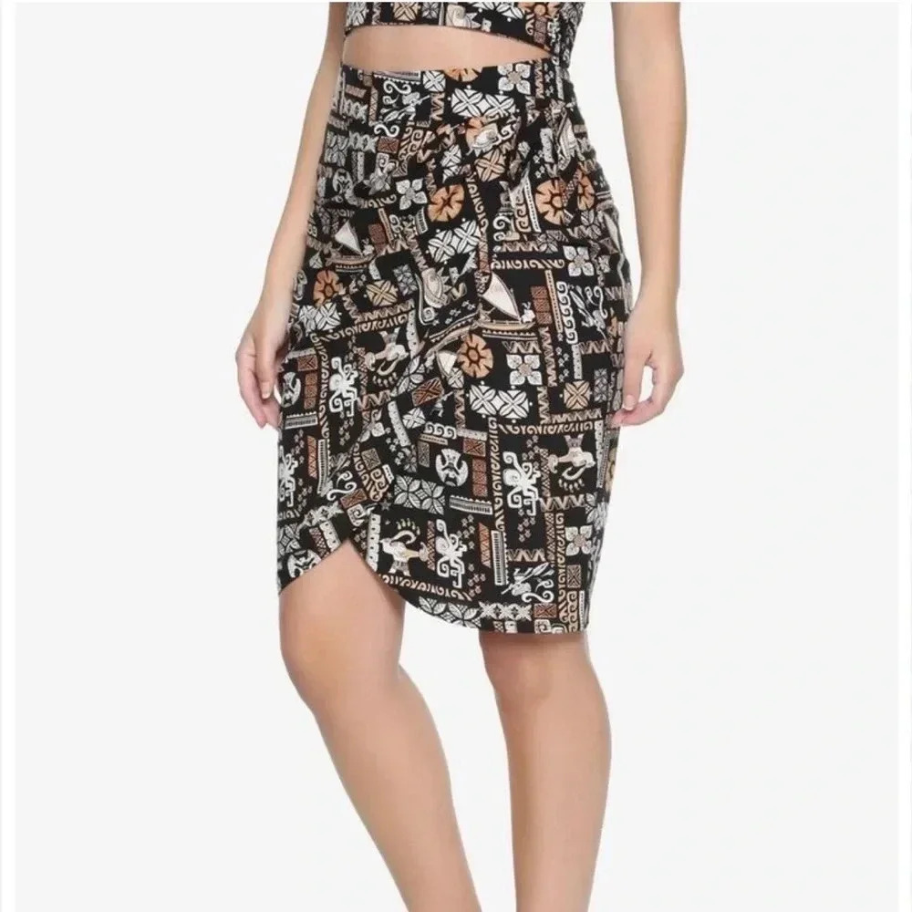 Disney Moana Print Hawaiian Wrap Skirt Size Small - Picture 11 of 11